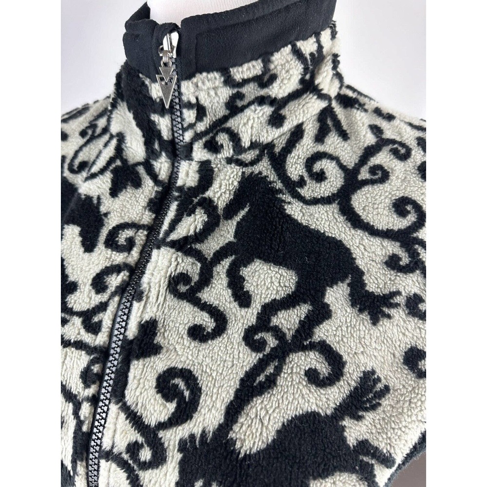 Kerrits Horse Print Equestrian Full Zip Fleece Vest Women's Size Large H14693 - Picture 6 of 16
